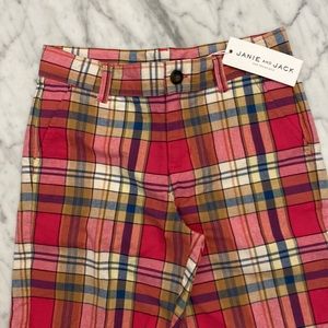 NWT Janie & Jack Red Plaid Shorts. Adjustable waist. Size 7. Others listed sep.